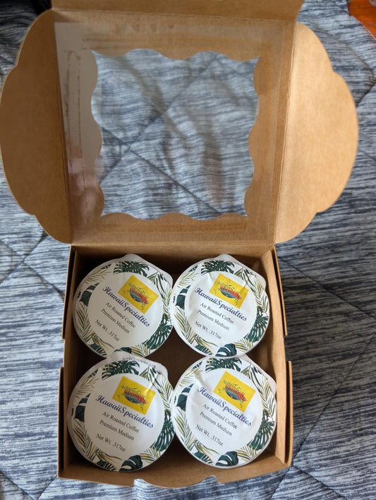 100% Kona Coffee K-Cups – Hawaiian Medium Roast, 4 Count