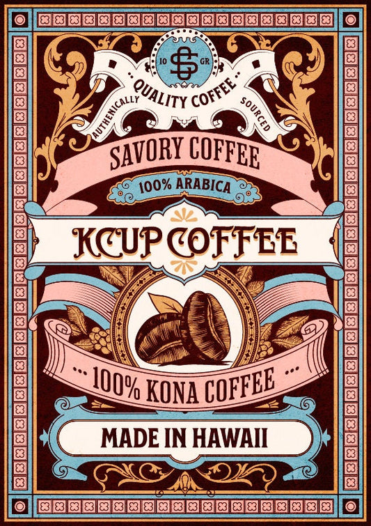 100% Kona Coffee K-Cups - Medium Roast - Hawaiian Single Serve Pods (12 Pack)