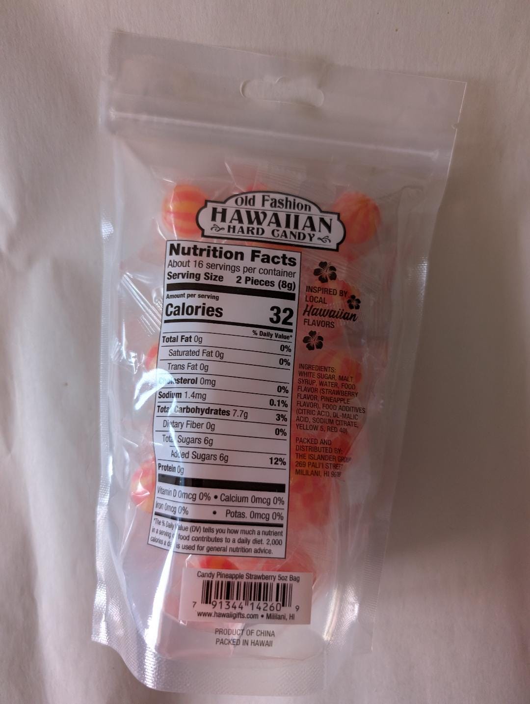 Pineapple Strawberry Hard Candy Tropical Snacks Treats Gift Giving 5oz