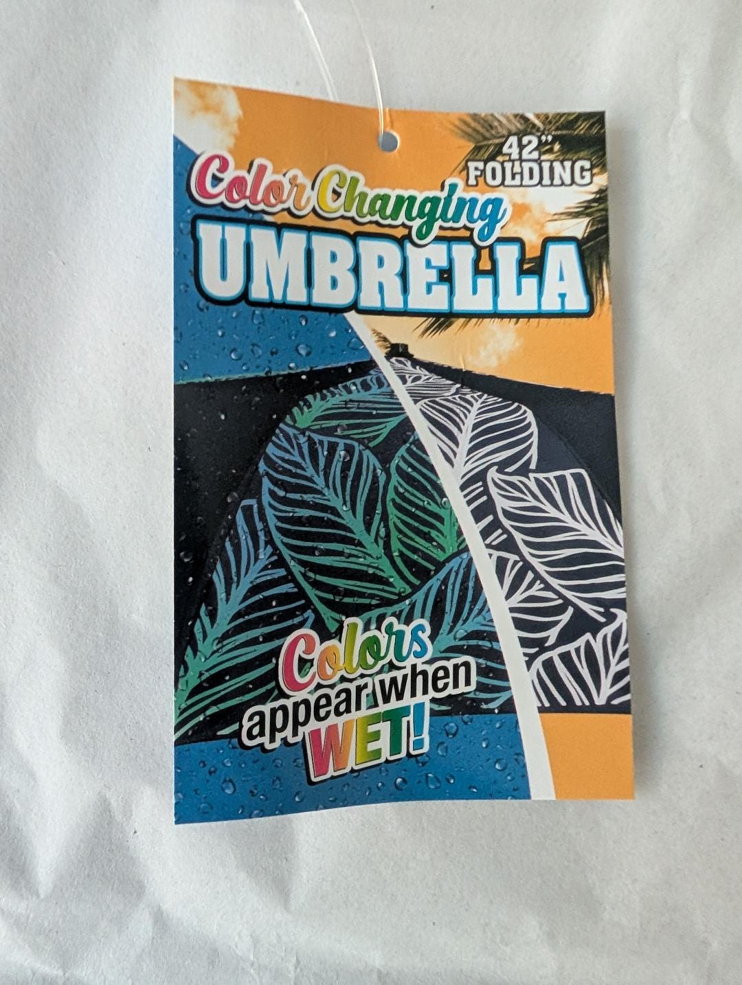 Color Changing Umbrella Banana Leaf Hawaiian Umbrella 42"