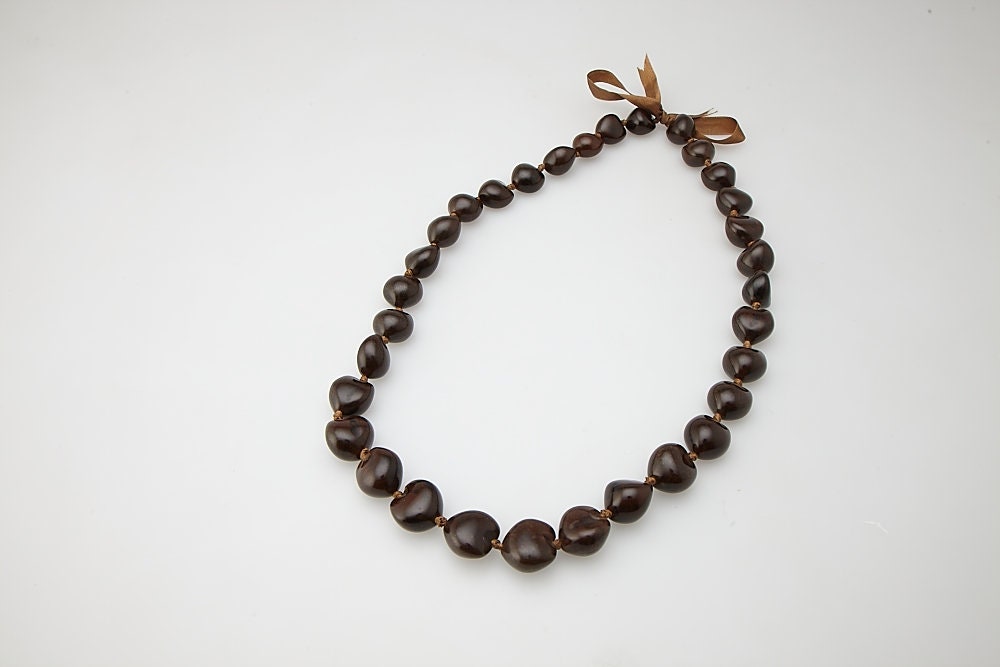 Brown Kukui Nut Specialty Lei Graduation Senior Party Lei