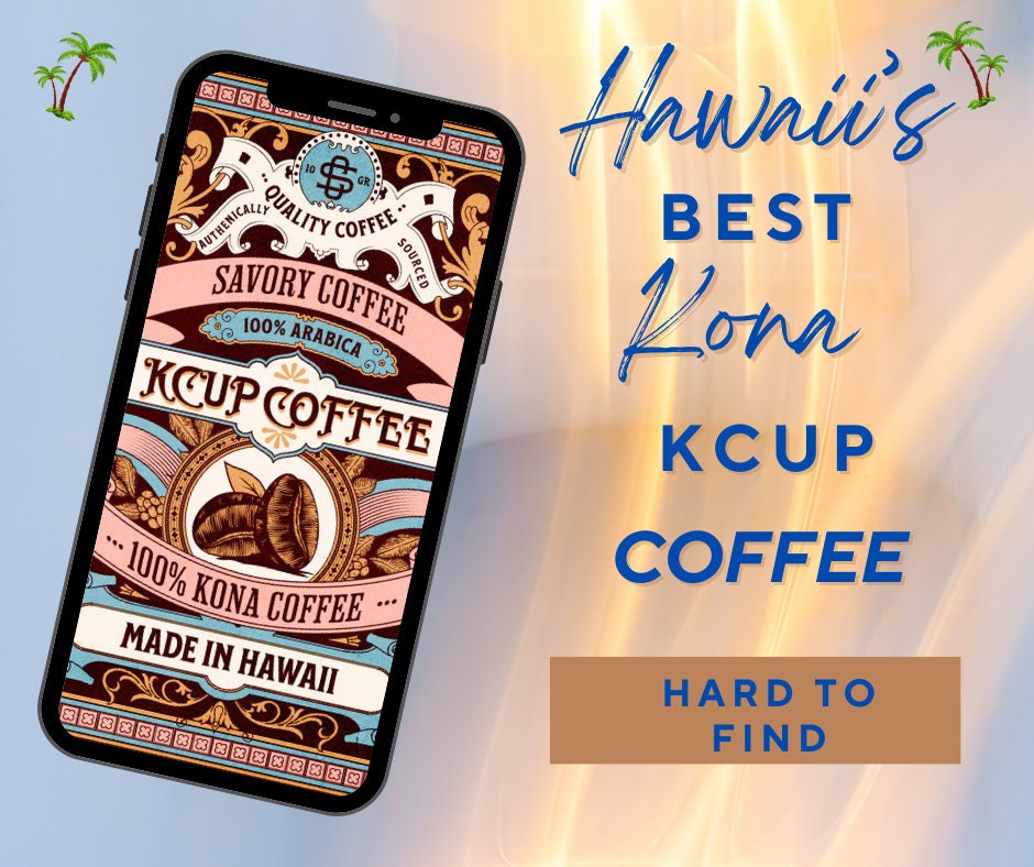 100% Kona Coffee K-Cups - Medium Roast - Hawaiian Single Serve Pods (12 Pack)