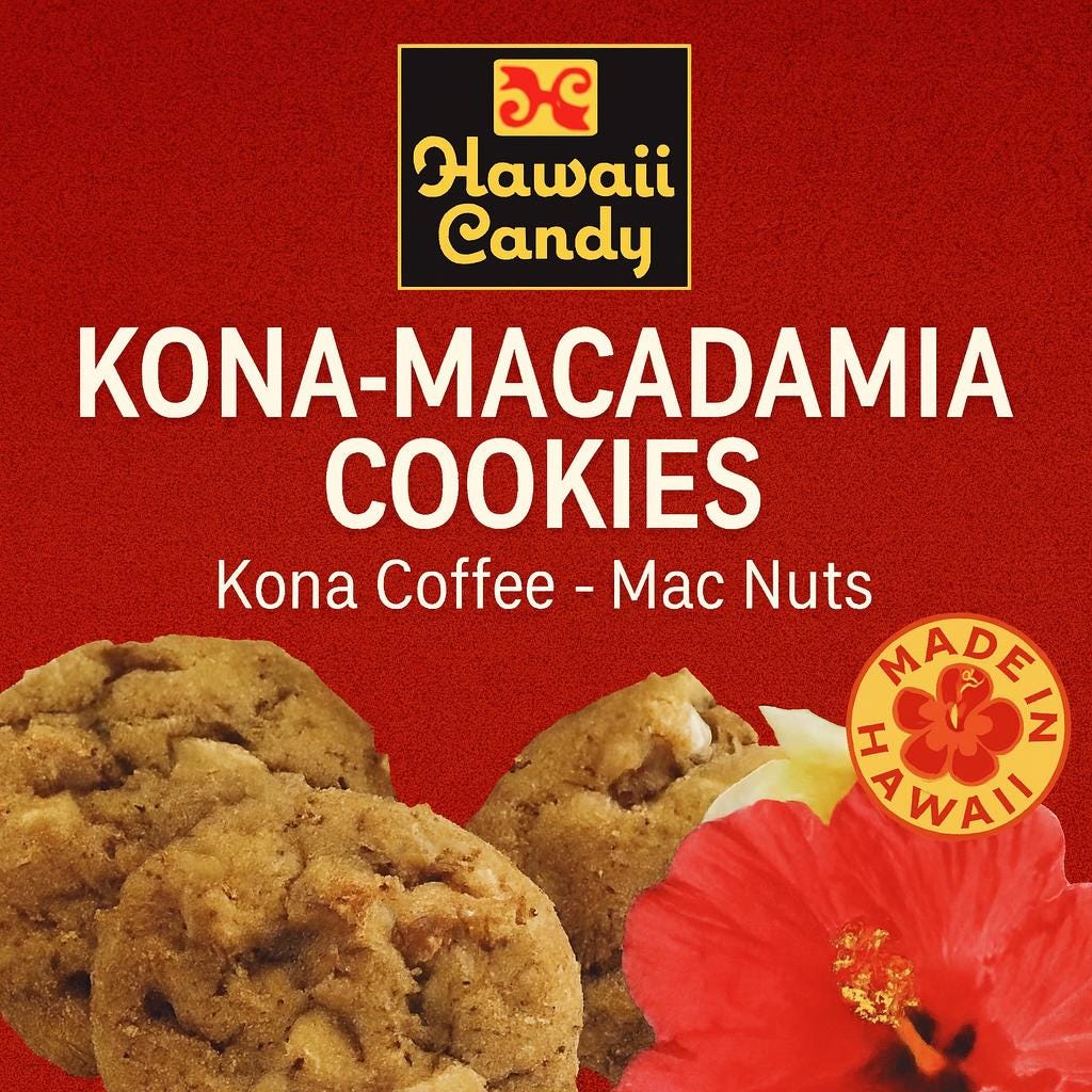 Kona Coffee Macadamia Cookies – Hawaiian Gourmet Snack, Made in Hawaii