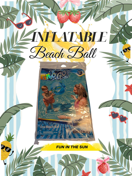 Inflatable Beach Ball for Pool, Beach, Parties (Ages 3+)
