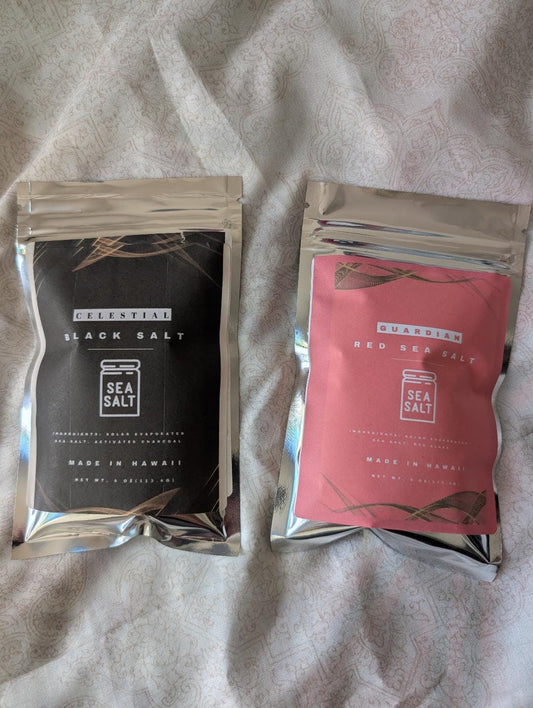Black and Red Hawaiian Sea Salt: Witchcraft Aromatherapy Set
