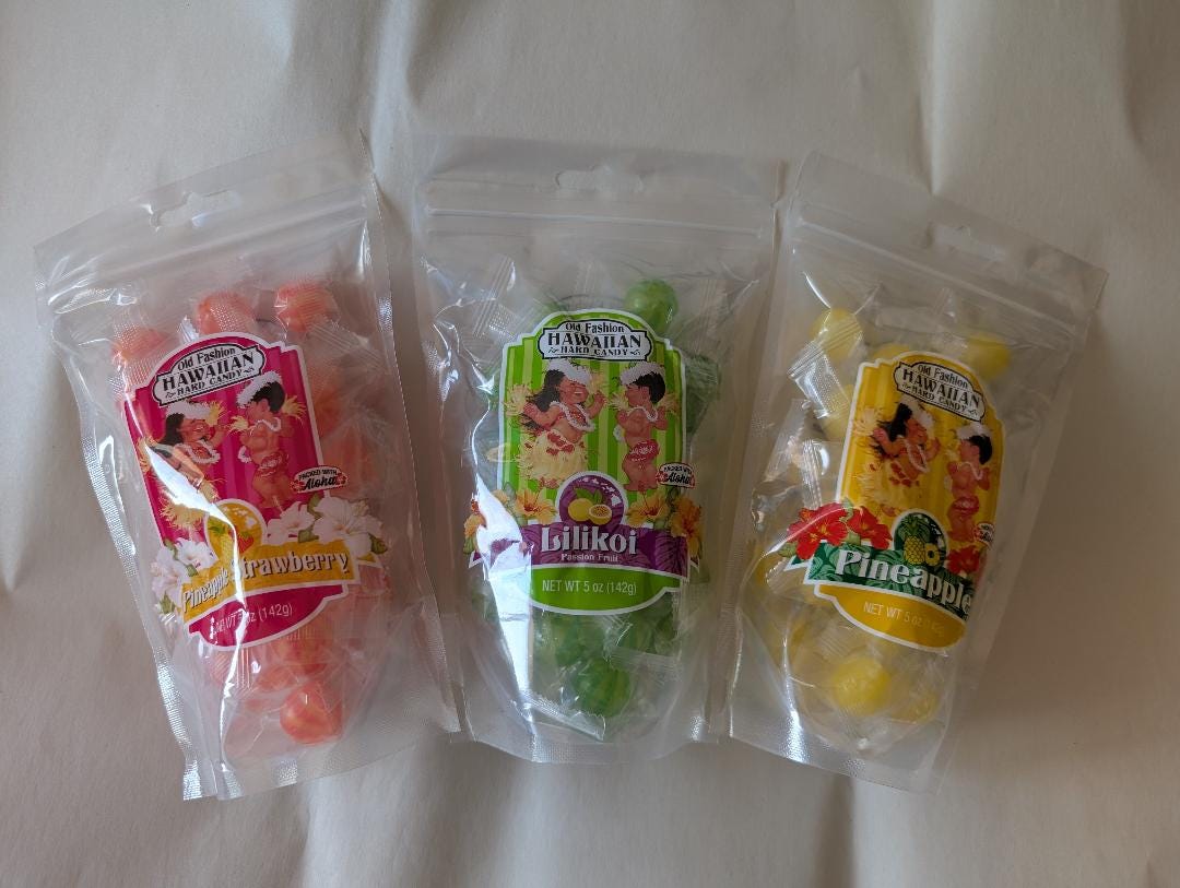 Hawaiian Fruit Candy – Tropical Hard Candy MultiPack (3-Pack, Pineapple, Lilikoi, Strawberry/Pineapple, Gift-Ready)