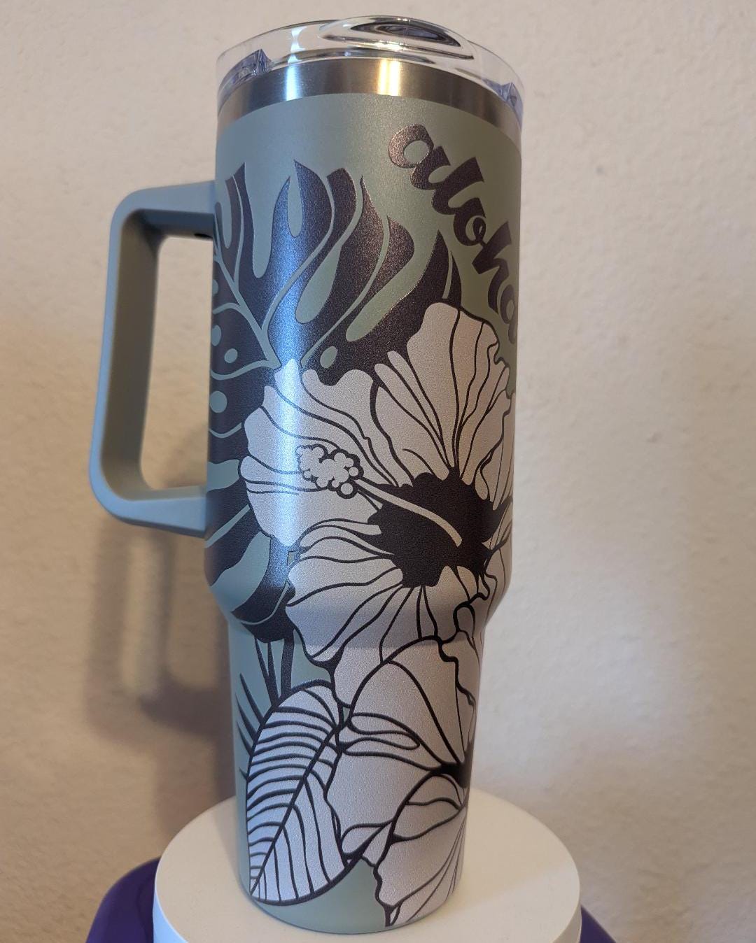 Aloha Hibiscus 40 oz Tumbler Stainless Steel Vacuum Insulated Double Wall