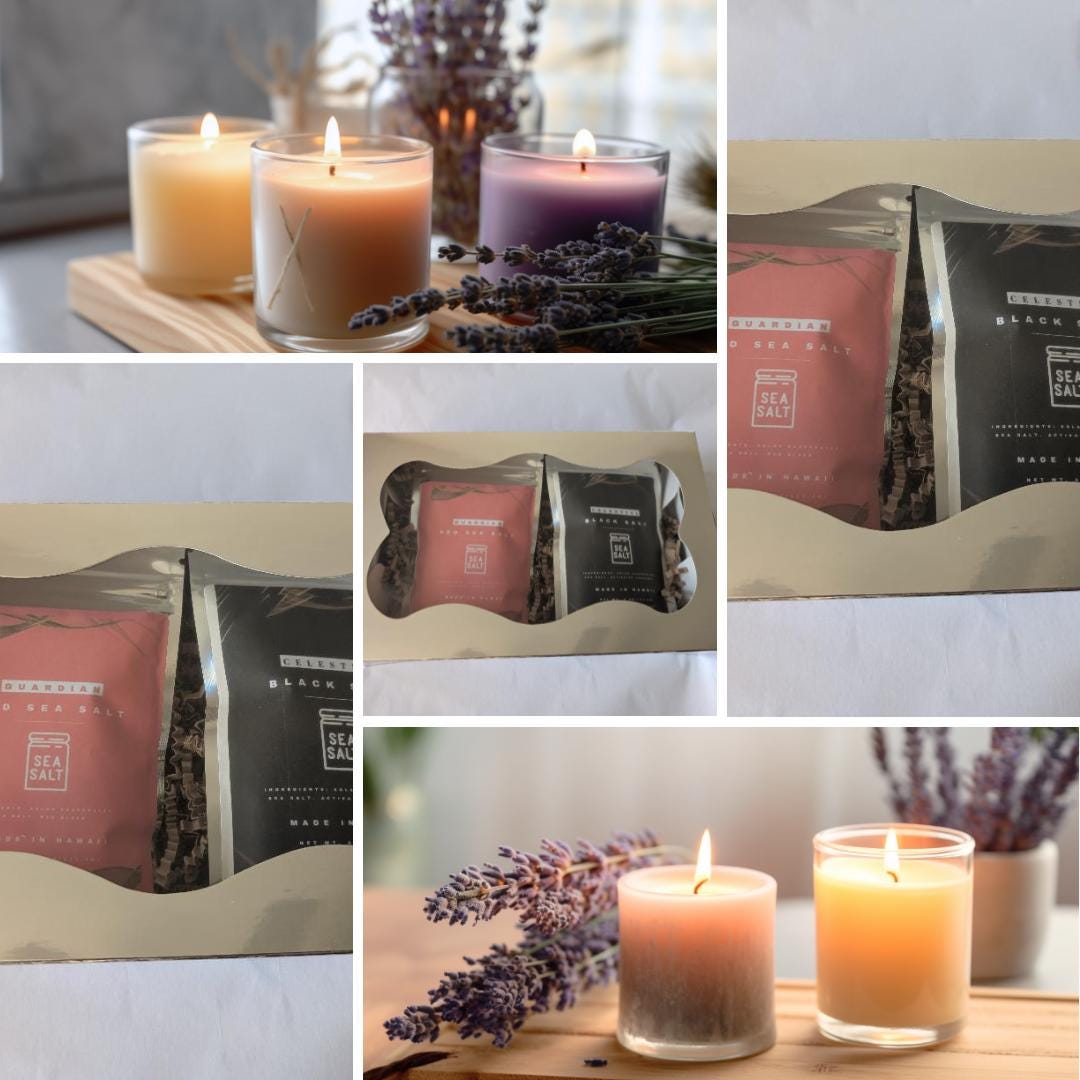 Black and Red Hawaiian Sea Salt: Witchcraft Aromatherapy Set