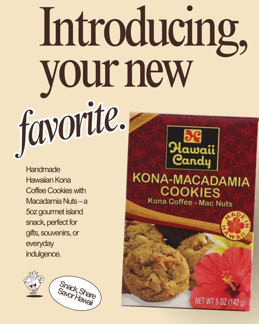 Kona Coffee Macadamia Cookies – Hawaiian Gourmet Snack, Made in Hawaii