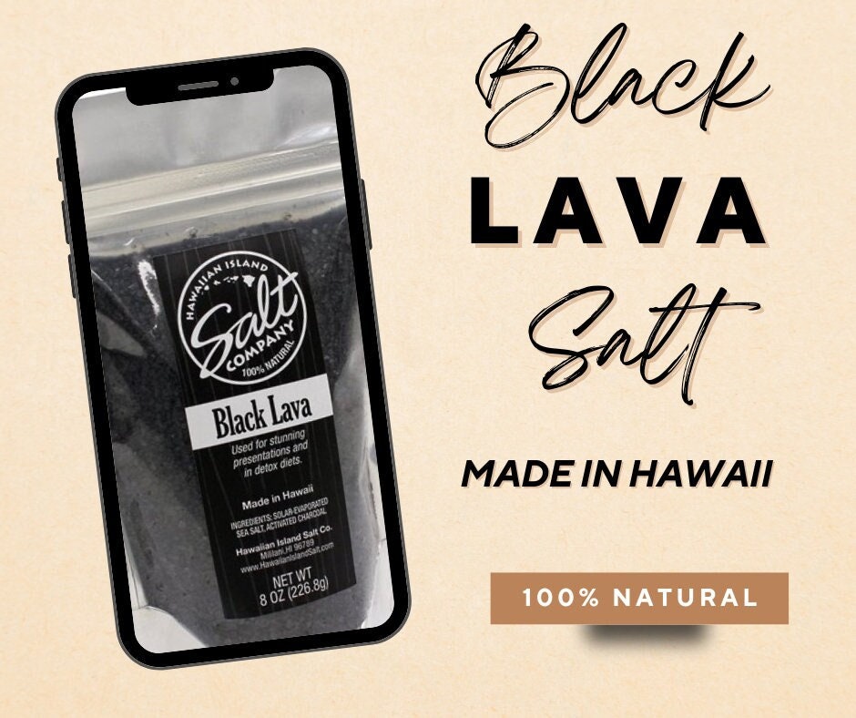 Hawaiian Black Lava Salt: Bath, Spa & Rituals - 8 oz