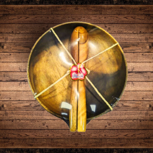 Handmade Wooden Salad Bowl Set – Rustic 3‑Piece Serving Bowls Gift