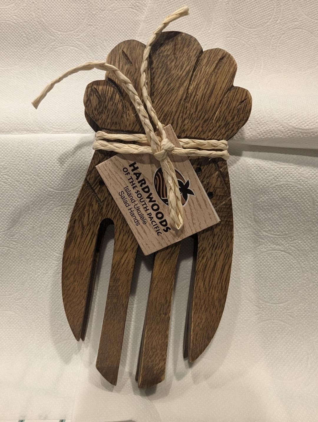 Wooden Pineapple Salad Hands – Tropical Serving Utensil for Kitchen & Dining