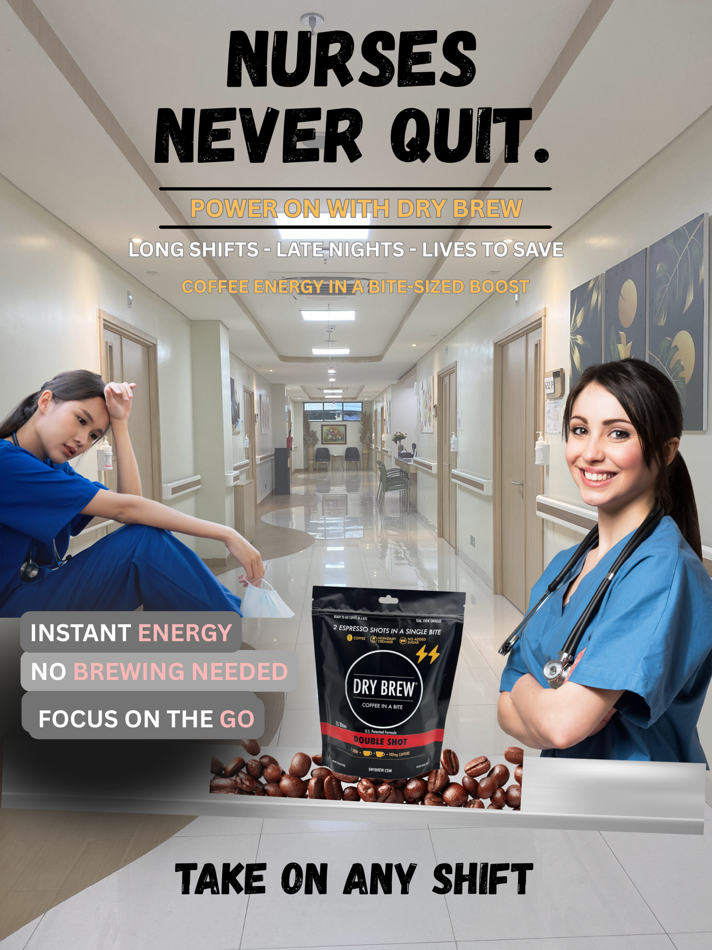 Dry Brew Instant Coffee – 2 Pack | Premium Caffeine, No Sugar, No Additives