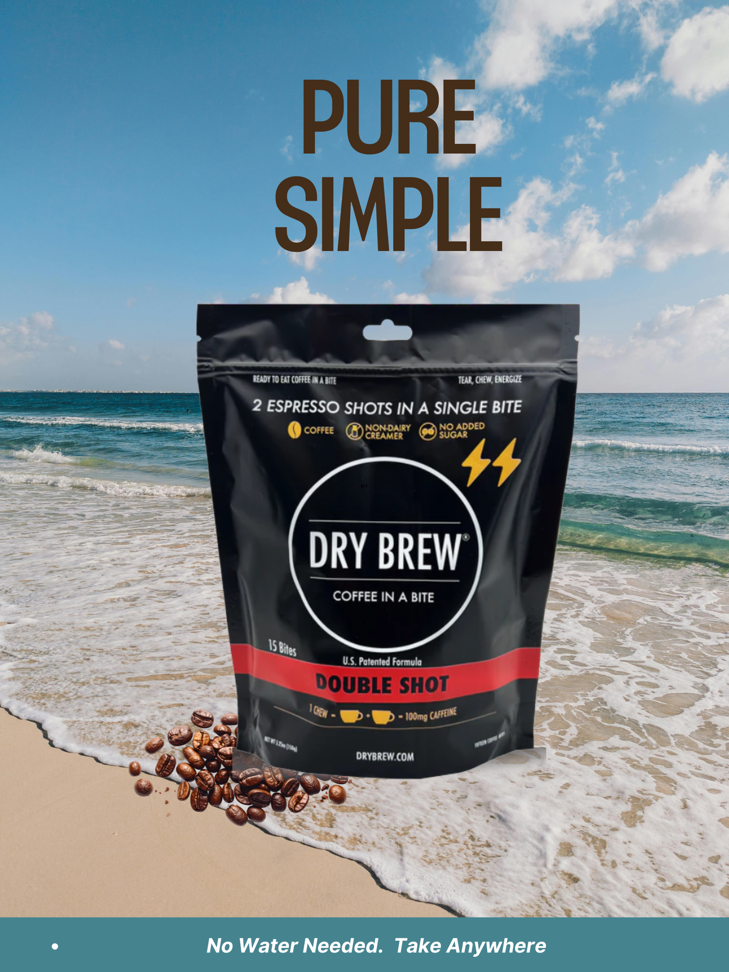 Dry Brew Instant Coffee – 2 Pack | Premium Caffeine, No Sugar, No Additives