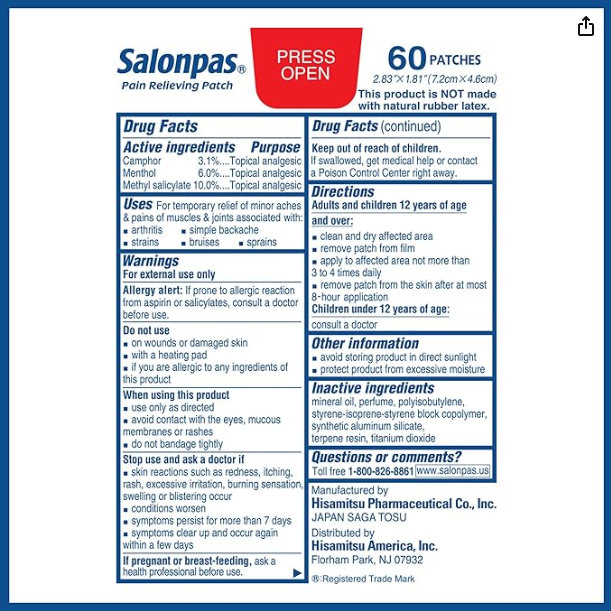 Salonpas Patch (60 Count)
