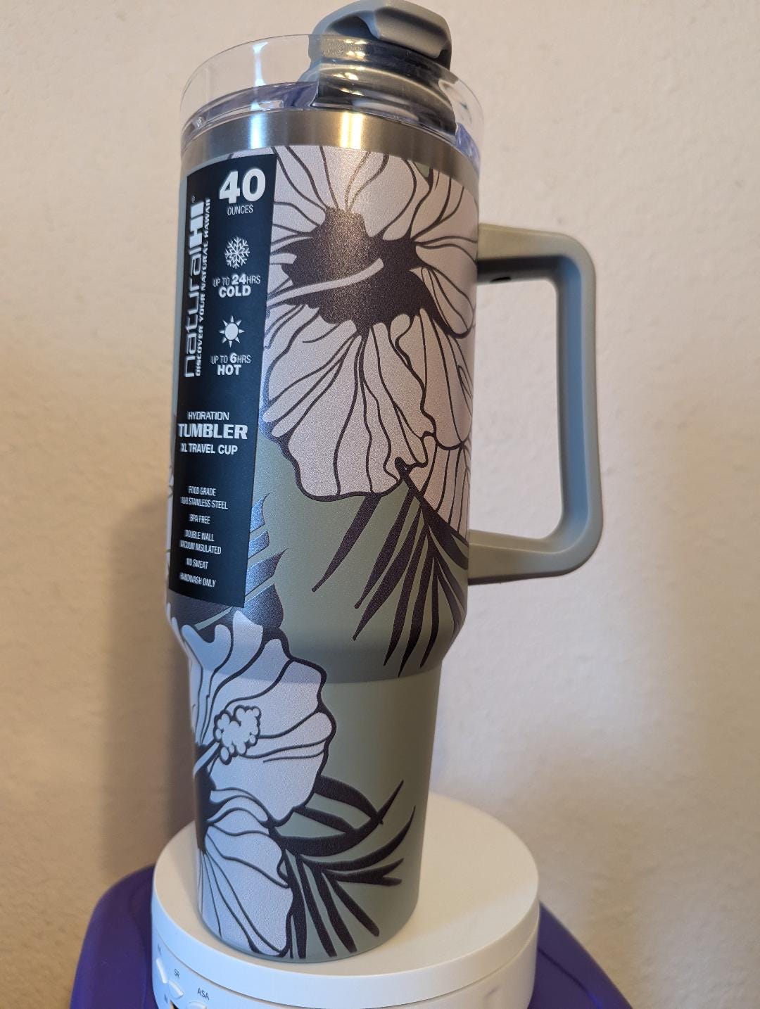 Aloha Hibiscus 40 oz Tumbler Stainless Steel Vacuum Insulated Double Wall