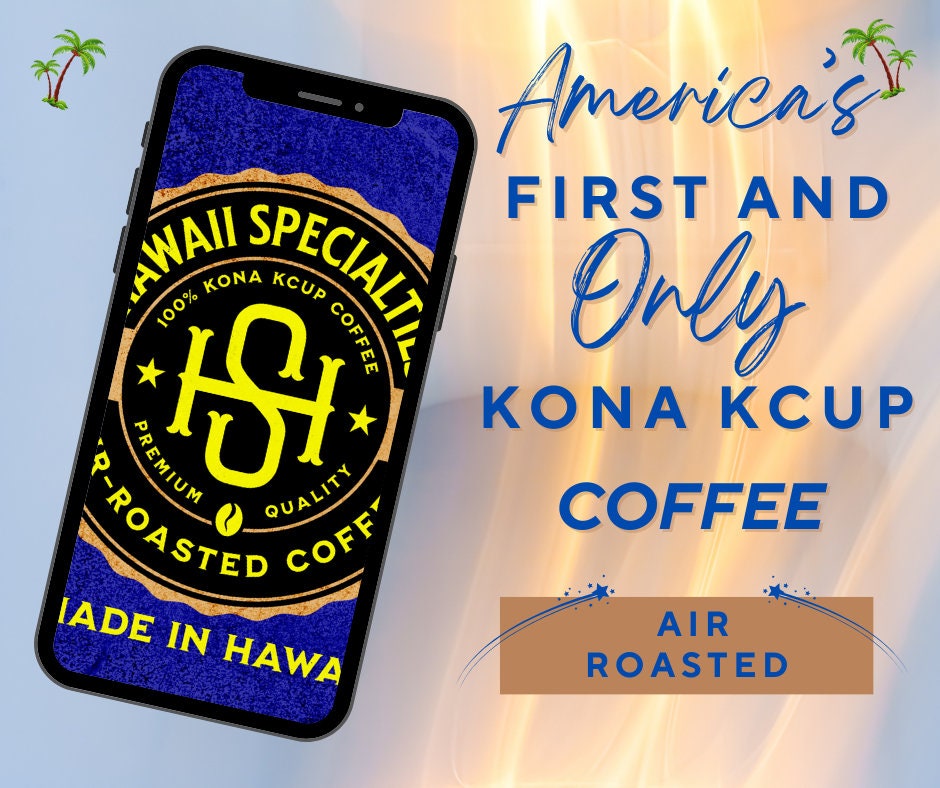 100% Kona Coffee K‑Cups – Hawaiian Air Roasted Single‑Serve Pods (12 Pack)