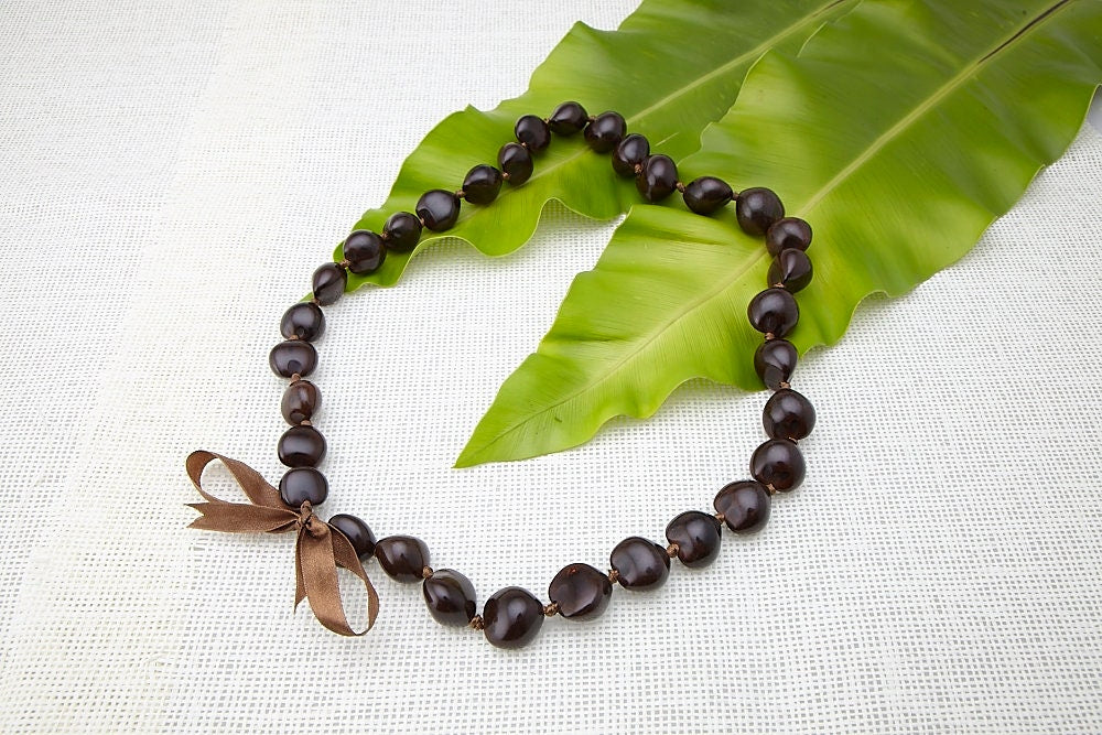 Brown Kukui Nut Specialty Lei Graduation Senior Party Lei