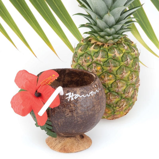Handmade Coconut Cups – Hawaiian Luau Party Drinkware, Real Coconut Shell (2‑Pack, Eco‑Friendly)