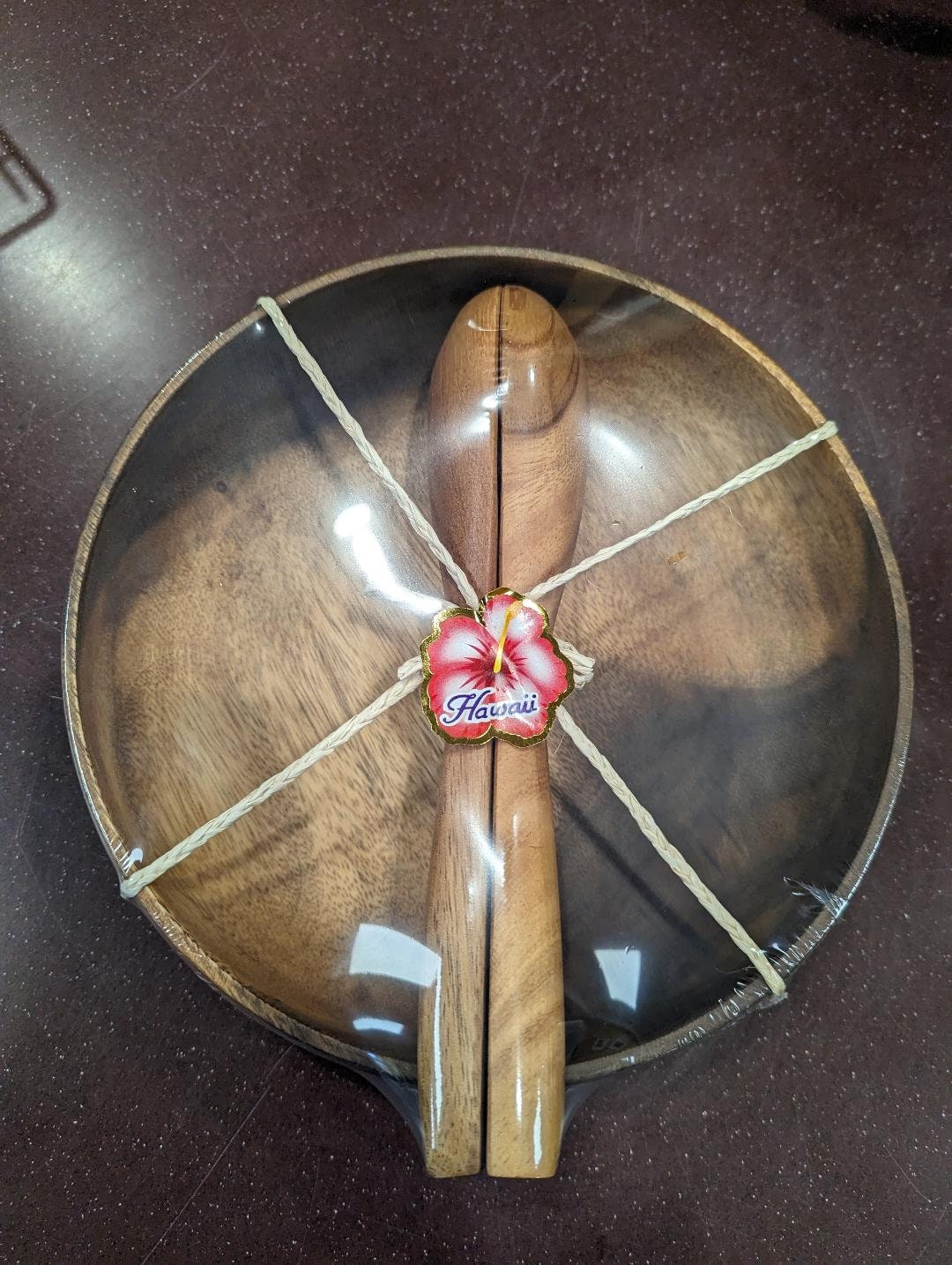 Handmade Wooden Salad Bowl Set – Rustic 3‑Piece Serving Bowls Gift