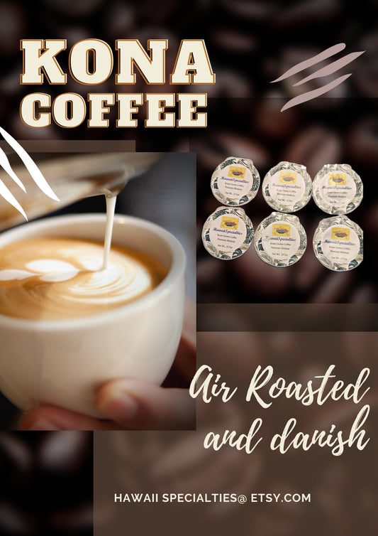 100% Kona Coffee K‑Cups – Hawaiian Air Roasted Single‑Serve Pods (12 Pack)