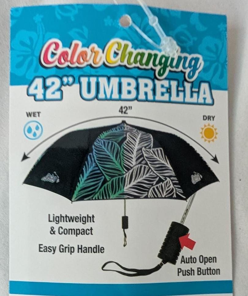 Color Changing Umbrella Banana Leaf Hawaiian Umbrella 42"