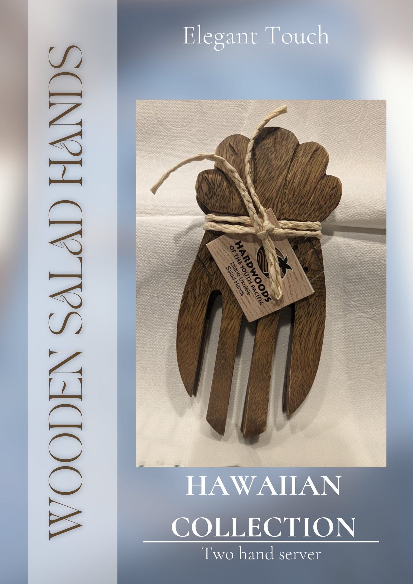 Wooden Pineapple Salad Hands – Tropical Serving Utensil for Kitchen & Dining