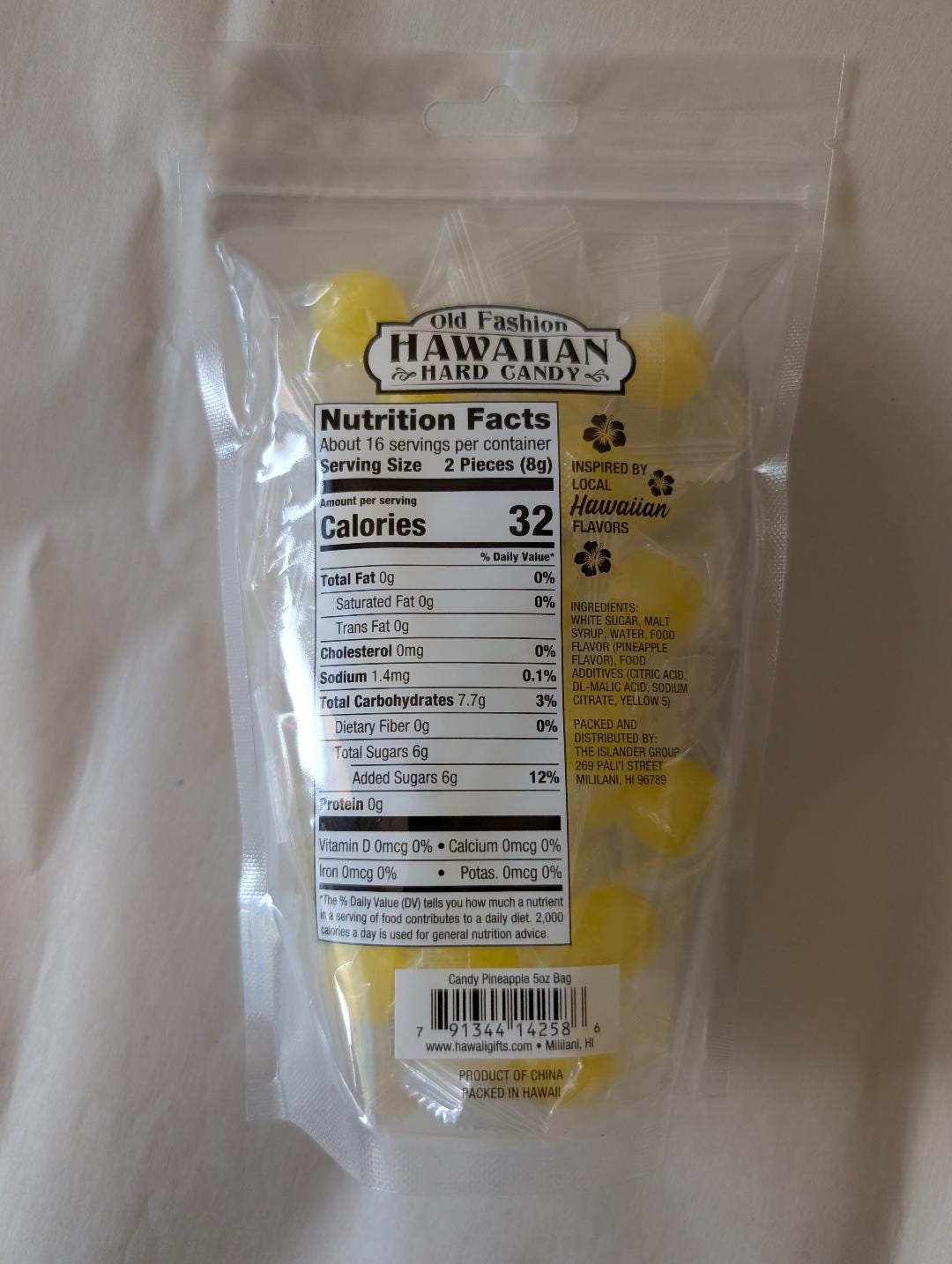 Pineapple Hard Candy Tropical Snacks Treats Gift Giving 5oz