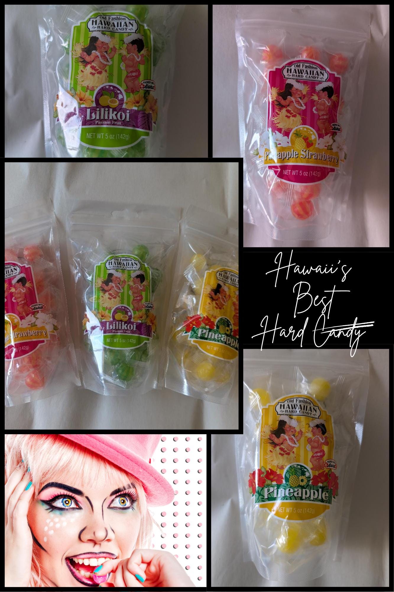 Hawaiian Fruit Candy – Tropical Hard Candy MultiPack (3-Pack, Pineapple, Lilikoi, Strawberry/Pineapple, Gift-Ready)